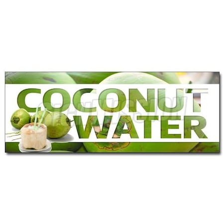 Signmission COCONUT WATER DECAL sticker fresh drinks cold ice soda water, D-24 Coconut Water D-24 Coconut Water